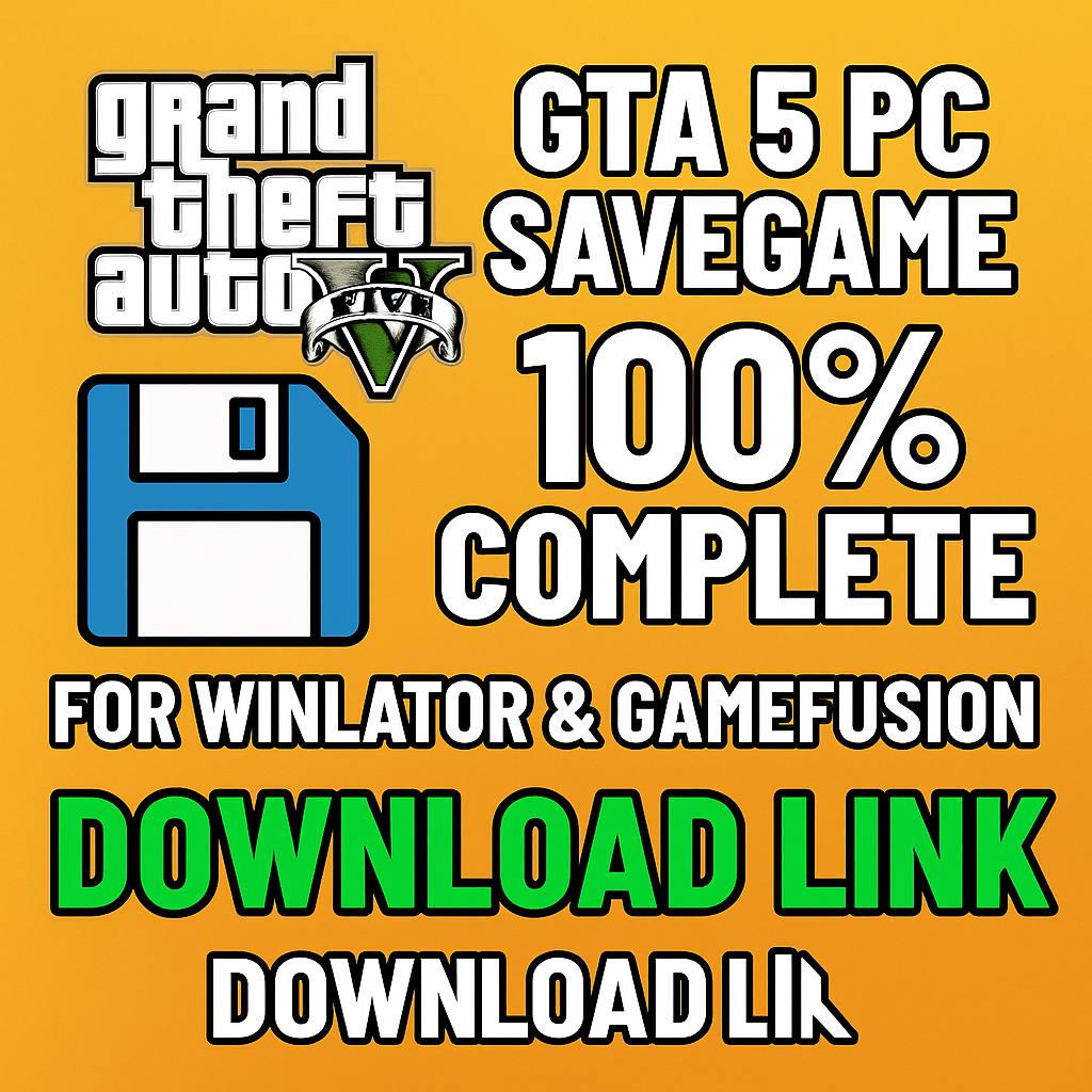 GTA 5 PC Save Game – 100% Completed!